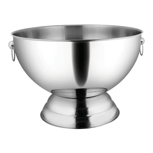 Red Barrel Studio® Fritha 14 QT Stainless Steel Punch Bowl With Handles